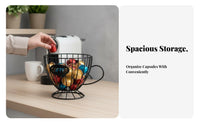 Coffee Capsule Wire Basket Nordic & design Geometric Coffee capsule holder for Dorm Room