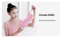 Ballet Footwear Pouch Lightweight Ballet Shoe Storage Bag Elegant Design Pink Dance Pouch for Dancers, Ballerinas, Rehearsal, Performances