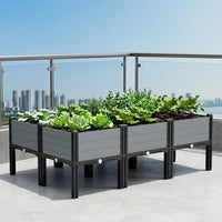 Plant Pots Outdoor Planter Box with Legs, Flower Box for Vegetable Growing, Floor Standing Home Gardening Balcony Garden Decor