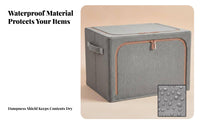Large Capacity Collapsible Textile Box Foldable Design Collapsible Textile Cube Sturdy Handles Storage Bin Multi-Purpose for College Students, Homeowners, Bedroom, Living Room, On Shelves, Nursery