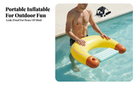 Portable Inflatable Pool Raft Thickened Material Inflatable Raft Ing Water Bed Easy to Carry for Children, Families, Beach, Summer Vacation