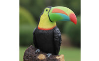 Resin Toucan Figurine Realistic Design Toucan Tree Hanger Weather-Resistant Garden Statue for Yard, Courtyard, Patio