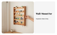 Multi-Tier Wooden Organizer Easy Reach Multi-Level Wall Organizer for Students