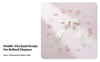 Lustrous Ribbon Knot Jaw Fastener Elegant Design Long Ribbon Knot Fastener Soft and Comfortable All-Matching Hues for Women