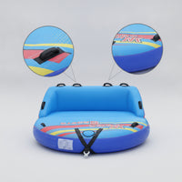 Multipassenger Four-Person Towable Tube Tow-Behind Inflatable Towable Tube Comfortable Nylon Cover Stable for Families