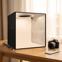 Light Box with Diffusion Cloth Tri-Color Foldable Photo Studio Even for Crafters