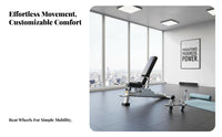 Incline Decline Bench Thick Padded Cushion Incline Decline Flat Bench Quick Adjustment for Bodybuilders