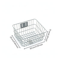 Wire front Basket  Open-Top Motorcycle Basket Rectangular for Commuters, Couriers, Commuting, Errands
