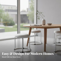 Modern Minimalist & fashion Stackable paw-print Stool Space-Saving Round-Top Stool Comfortable pad Backless Chair Sturdy Construction for Apartment Dwellers, occasion Hosts, Dining Room, Kitchen, Bedroom, occasions
