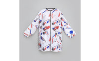 Salon Smock with Zipper Long-Sleeve Barber Smock Hairdresser Jacket with Pockets Long-Lasting Apparel Soft for Hairdressers