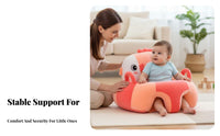 Anti-Fall Design Plush creature Sit-up Trainer Soft and Comfortable Plush Sitting Trainer Fully Padded Infant Floor Seat Upright Seating Position for Babies 4-6 Months, Expecting Mothers, Nursery, Playroom, Indoors, Living Room