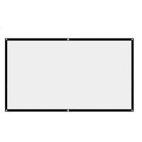 Display Screen with Black Borders Foldable Display Screen with Eyelets Portable Easy to Install for Home Theater