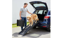 Pet Ramp Tri Fold Non Slip Surface Supports 165 Lbs for Suvs