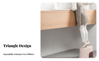 Thickened Design Shell Pattern Footstool Anti-Slip Low Seat adaptable Step Stool for Adults, Kids, young children, Bathroom, Entryway, Bedroom, Living Room