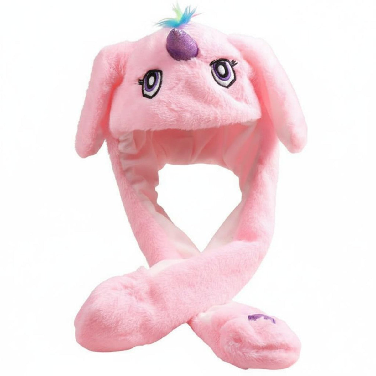 Moving Ear Hat Parent-Child Style Soft Hat with Moving Ears Entertaining Present Novelty Headwear for Kids, Girls, Parties, Costume Events