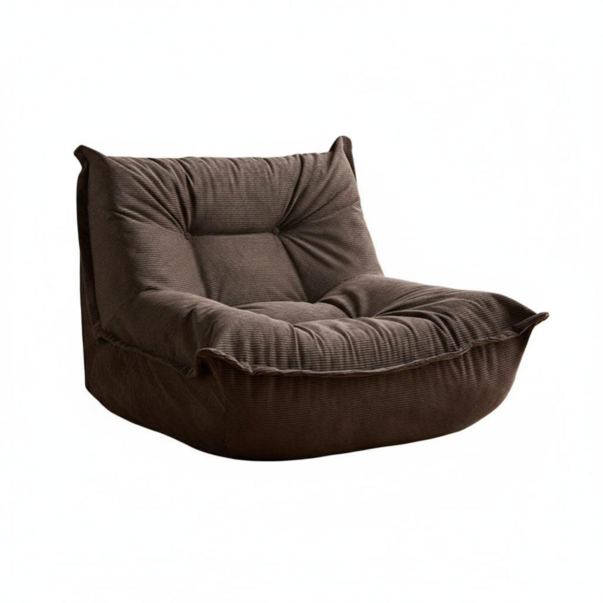Stylish Armless Floor Sofa Minimalist Aesthetic Caterpillar Sofa Chair Ergonomic Design Indoor Seating Soft Corduroy Cover for Adults, Students, Living Room, Bedroom, Apartment, perusing corner