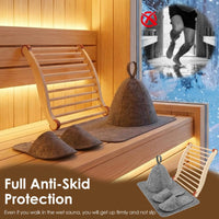 S-Shape Sauna Backrest Natural Wood Construction S-Shaped Wooden Backrest