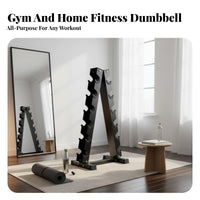 Commercial Grade Fixed Dumbbell Solid Steel Construction Polygonal Dumbbell Anti-Roll Design 10-Sided Hand Weight Non-Slip Handle for Weightlifters, Bodybuilders, Home Gym