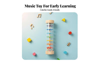 Early Education Rain Stick Toy Colorful Design Rain Sound Tube Vibrant Colors for Toddlers, Babies, Music Class, Preschool, Daycare