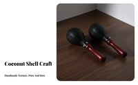 Polished Finish Percussion Maraca Tapered Handle Handheld Maraca Rounded Head Wooden Shaker Smooth