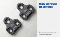 Bike Pedal Cleat, TPU Anti-Slip Lock Plate, Three-Float Angle, Universal Cycling Gear
