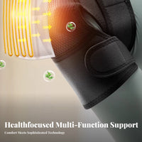 Electric Heated Knee Wrap Oscillation Massage Vibrating Knee Wrap Adjustable Straps Joint for Seniors, Athletes, Relaxing, While Commuting