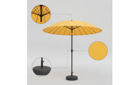 Outdoor Umbrella with 24 Ribs Sturdy Freestanding Umbrella with Base Large-Shade for Homeowners, Garden, Poolside, Backyard