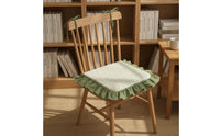 Chair Cushion with Ties Square Ruffled Chair Pad Sponge Seat Cushion Printed Bedding Decorative for Dining Chairs, Kitchen