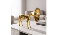 Dog Figurine Abstract Dog Sculpture Glossy Decor for Art Lovers, Bookshelf, Entryway