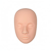 Face Inoculation Model with Ear Flat-Back Inoculation Training Mannequin Head Textured Silicone Face Model for Aesthetic Practitioners