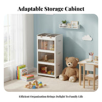 Foldable Design Foldable Double-Door Cabinet Multifunctional Household Storage Large Capacity Shelf Organizer Easy Assembly for Home Organizers, Families, Homeowners, Playroom, Living Room, Bedroom, Bathroom