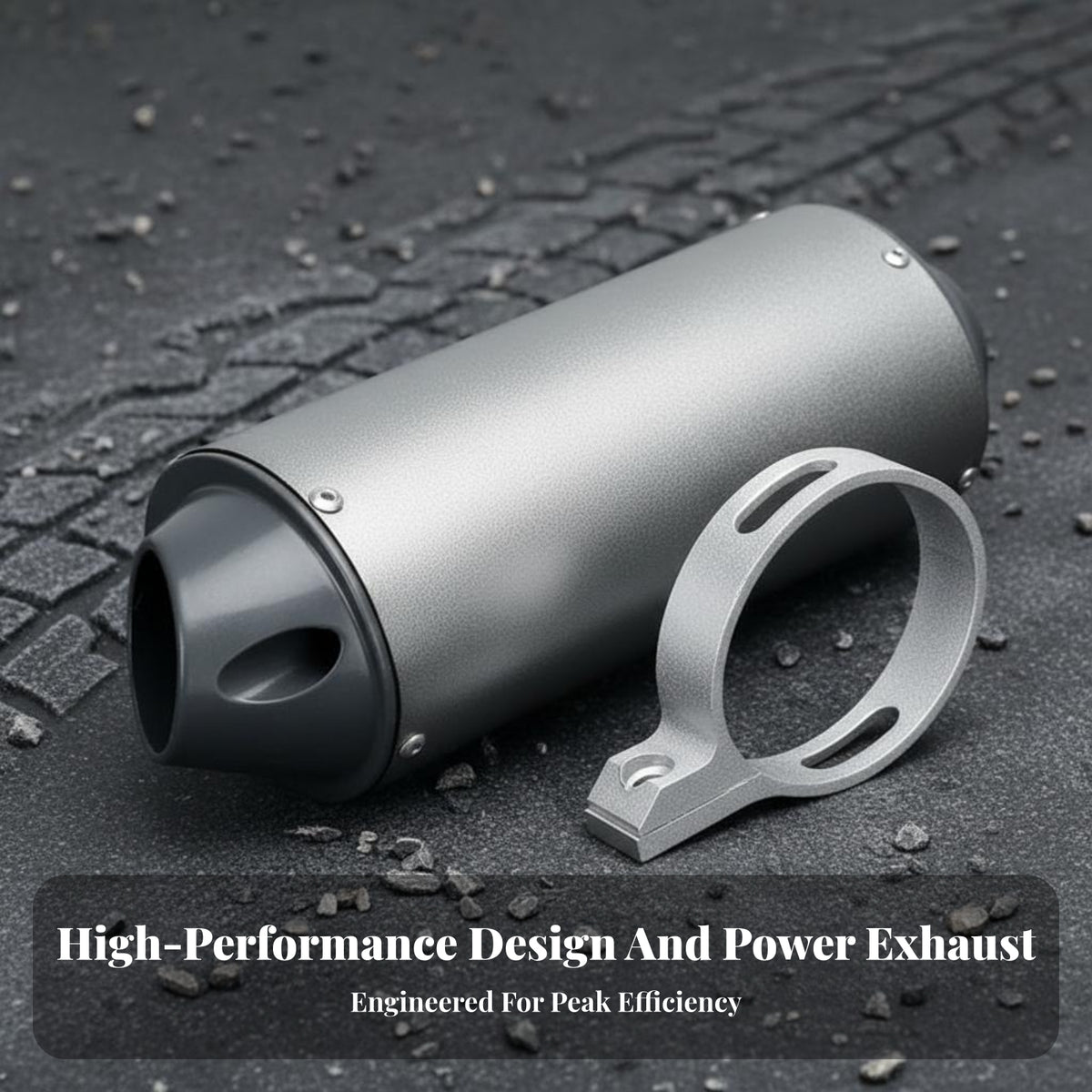 Noise Reduction ATV Exhaust Pipe Lightweight Design Slip-on Exhaust Universal Slip-on Muffler Long-Lasting Construction for Away-Road-Road Riders, DIY Enthusiasts, Racing, Trail Riding