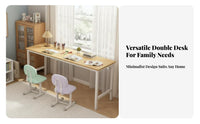 2 Person Desk Spacious Desktop Double Workstation Sturdy and Stable Double Workstation Desk for Roommates, Remote Workers