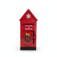 Christmas Mailbox Tabletop Mailbox with Wreath Decoration Decorations Outdoor Letter Box Cover Long-Lasting for Mantel, Entryway