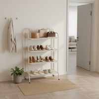 4-Tier Shoe Rack Space-Saving Design Freestanding Shoe Shelf for Entryway, Closet, Dorm Room
