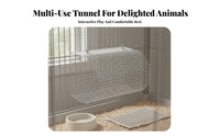 Easy to Install Hanging Rabbit Tunnel Space-Saving Hanging Cooling Tunnel Good Ventilation Guinea Pig Enclosure Accessory Secure Mount for Rabbits, Chinchillas, Ferrets, Playpen