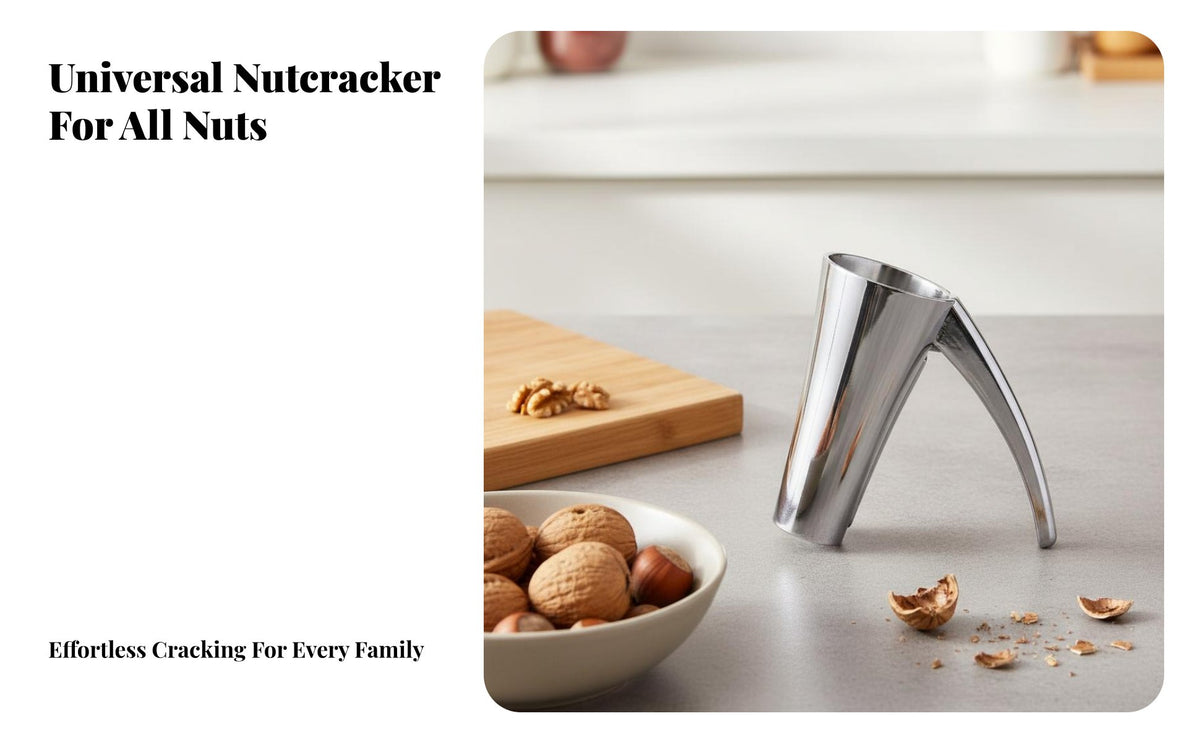 Easy Cracking Zinc Alloy Pecan Sheller Keeps Kernel Intact Walnut Sheller Tool Ergonomic Handle for Families, Home Cooks, Holiday Gatherings