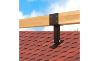 Roof Riser Beam Bracket Adjustable Pergola Bracket Coated Beam Mount Support for Carport Build