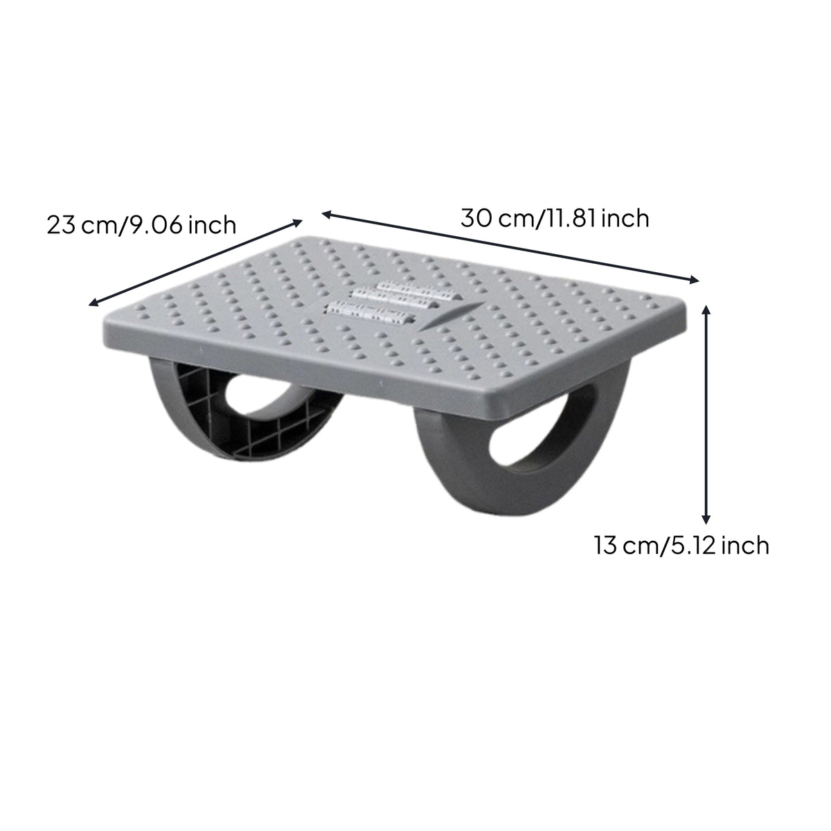 Ergonomic Under Desk Footrest Textured Rocking Footrest Curved Base