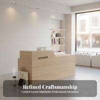 Modern Ier Counter Multi-Functional Small Shop Front Desk Sturdy Construction Retail Checkout Counter for Business Owners, Salon, Lobby