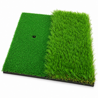 Portable Golf Practice Mat 30x30cm, Rubber Golf Hitting Mat, Golf Simulator Mat for Indoor Training
