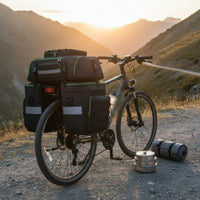 Reflective Strips 3 in 1 Bike Pannier Set Water Repellent Detachable Bike Rear Rack Bag Convertible Bike Backpack Pannier for Commuting