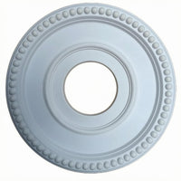 Imitation Plaster Pendant Light Canopy Beaded Border Decorative Ceiling Mount Concentric Detailing Ceiling Lamp Plate White