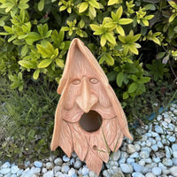 Tree Face Bird Feeder Weather-Resistant Old Man Tree Art Waterproof Old Man Face Birdhouse for Yard, Patio
