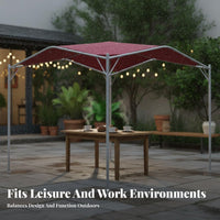 Swan Arched Design Gazebo Rainproof Outdoor Event Shelter Waterproof Outdoor Dining Canopy for Business Owners, Homeowners, Backyard, Garden, Poolside