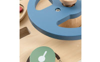 Steering Wheel Busy Board Water-Based Paint Pretend Pretend Vehicle Simulator Wood Wooden Car Dashboard Toy for Young Children, Travel