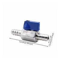 Hose Barb Mini Ball Plumbing Control Compact Size Stainless Steel Ball Watertight Plumbing Part for Irrigation