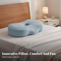 Pillow with Ear Hole Ergonomic Design Lateral Sleeper Neck Pillow for Earplug Wearers