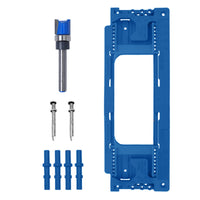 Door Hinge Template with Router Bit Adjustable Door Hinge Router Template Precision for Woodworkers, Hobbyists