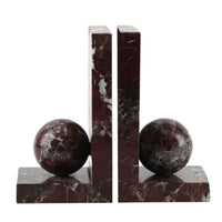 Marble Bookends Stylish Sphere Bookends Minimalist Book Stopper for Desk